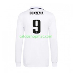 Real Madrid Karim Benzema 9 Maglia Prima 2022/2023 Manica Lunga